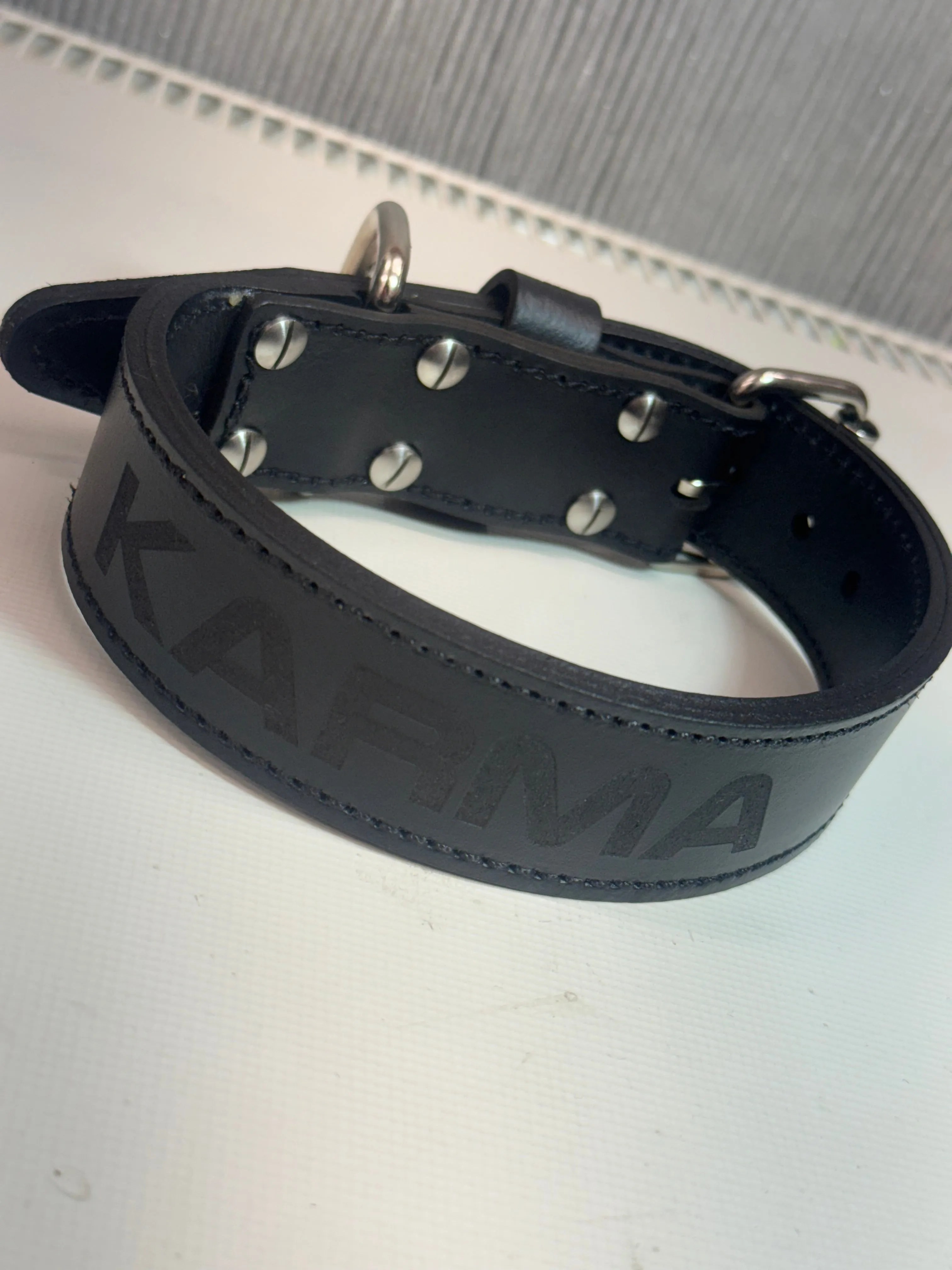 38mm wide every day leather PUPPY COLLAR
