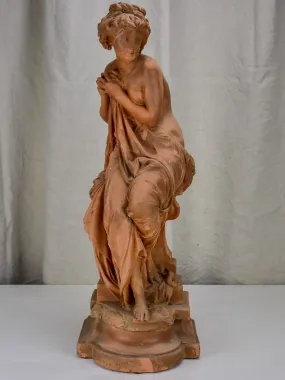 Antique Carrier Belleuse terra cotta sculpture