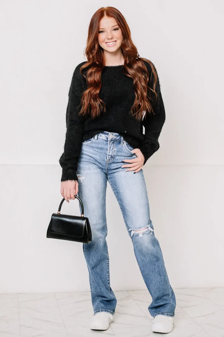 Aria Bow Detail Sweater | Black