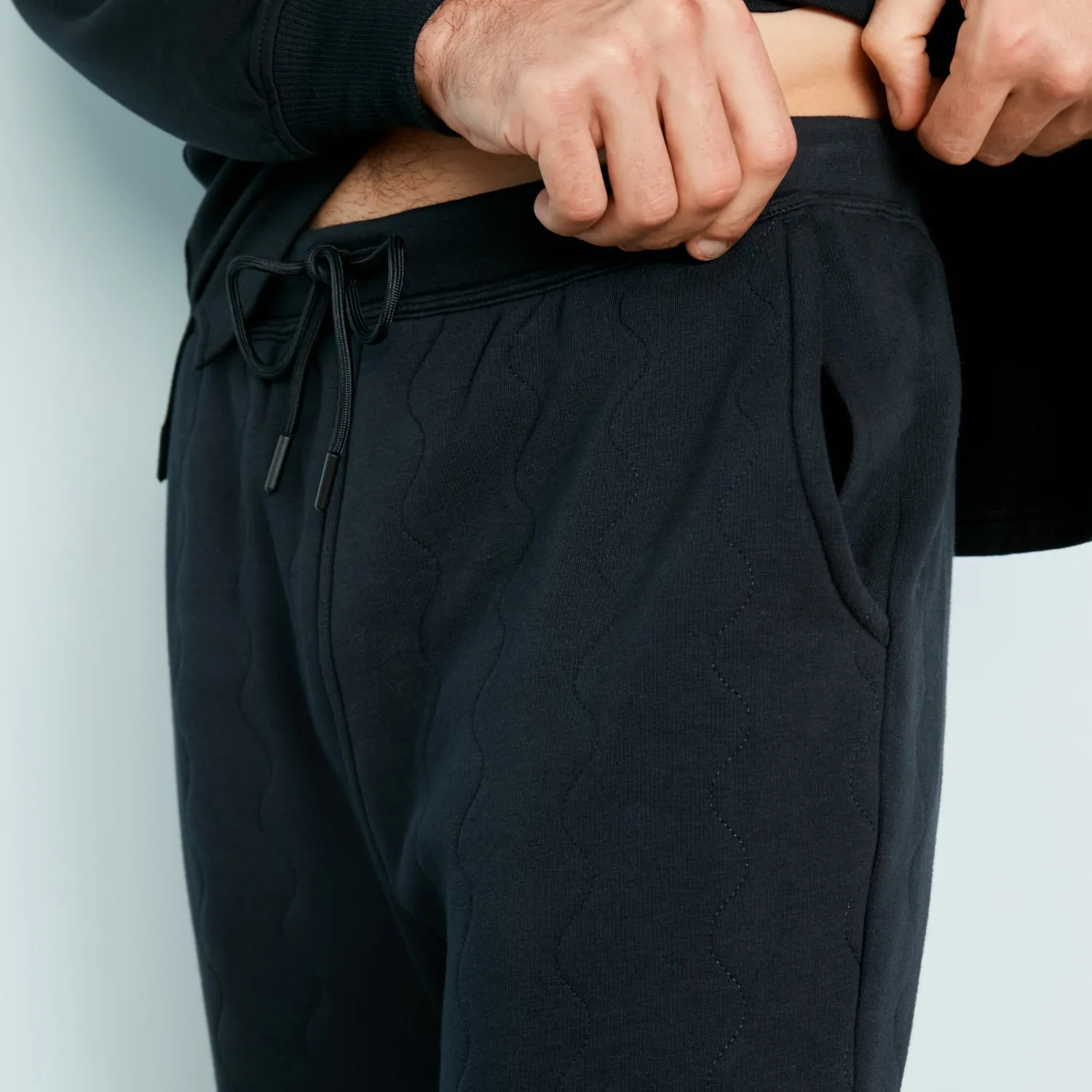 Black Chilluxe Quilted Pant