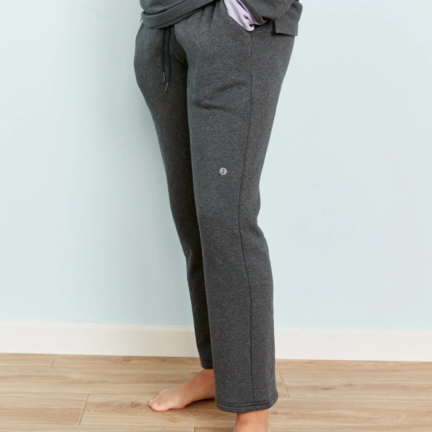 Charcoal Heather Chilluxe Quilted Pant
