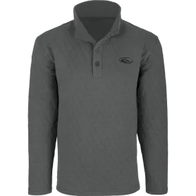 Delta Quilted Sweatshirt - Heathered Castlerock Grey