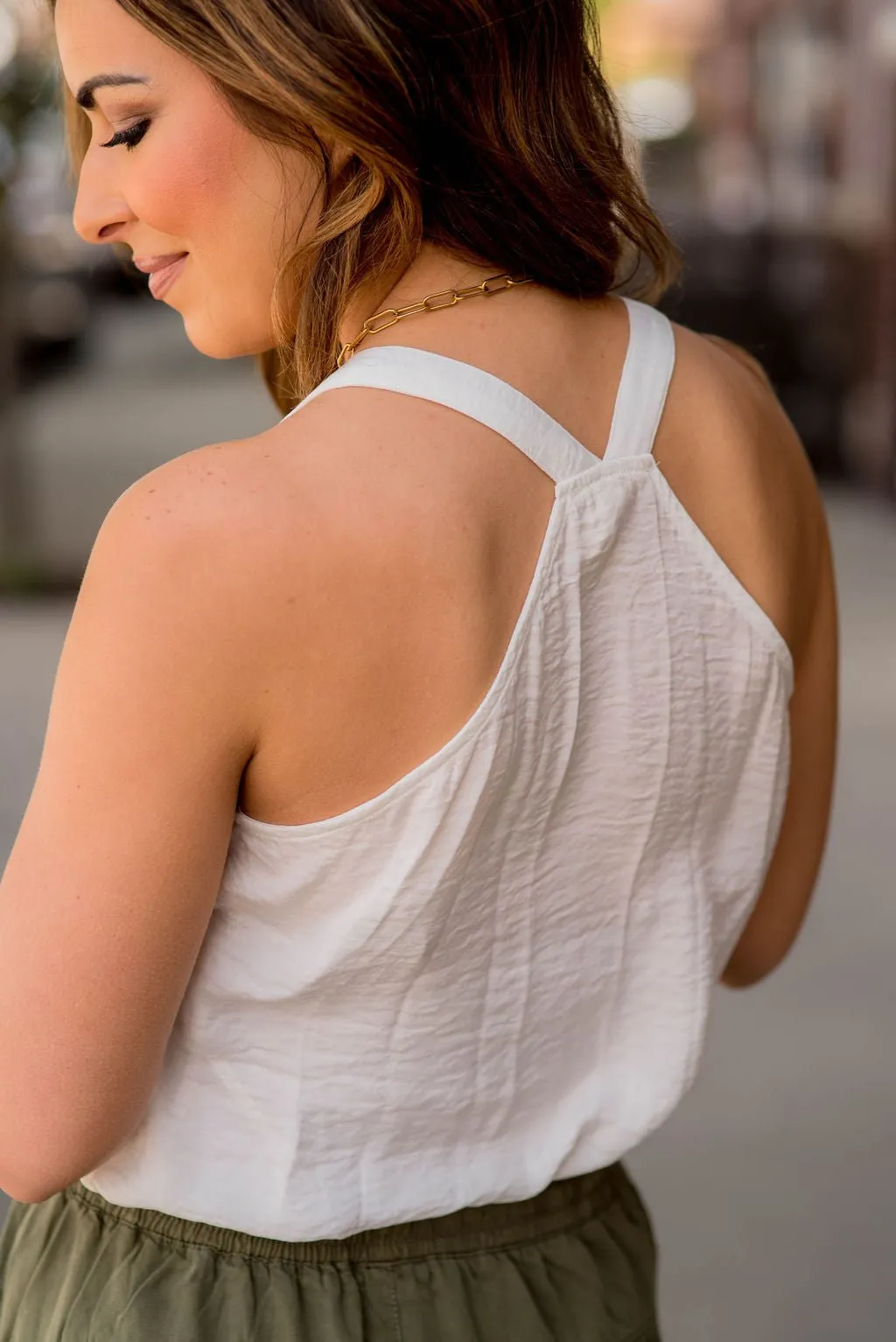Lace Accent V Tank