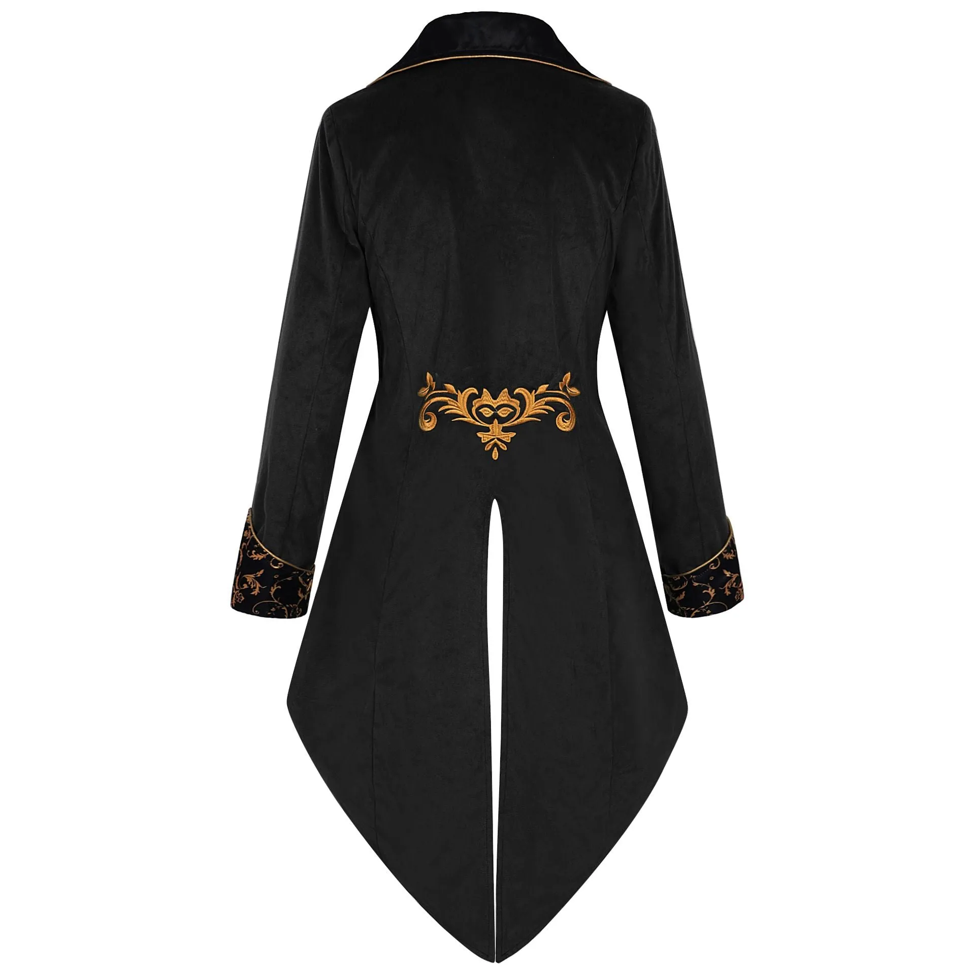 Men's Steampunk Vintage Tailcoat Jacket Gothic Victorian Frock Uniform
