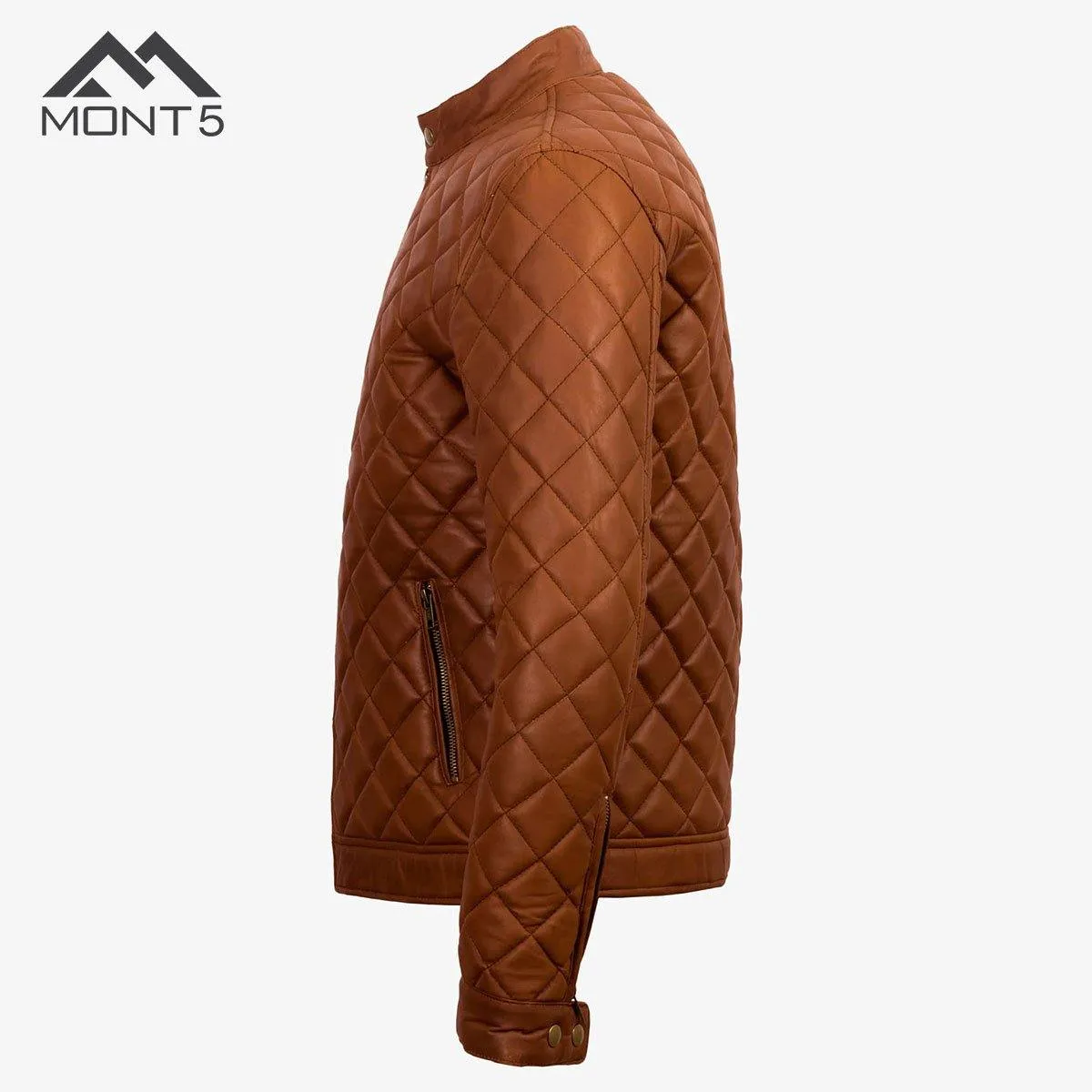 MONT5 - Trivor Tan Cafe Racer Jacket