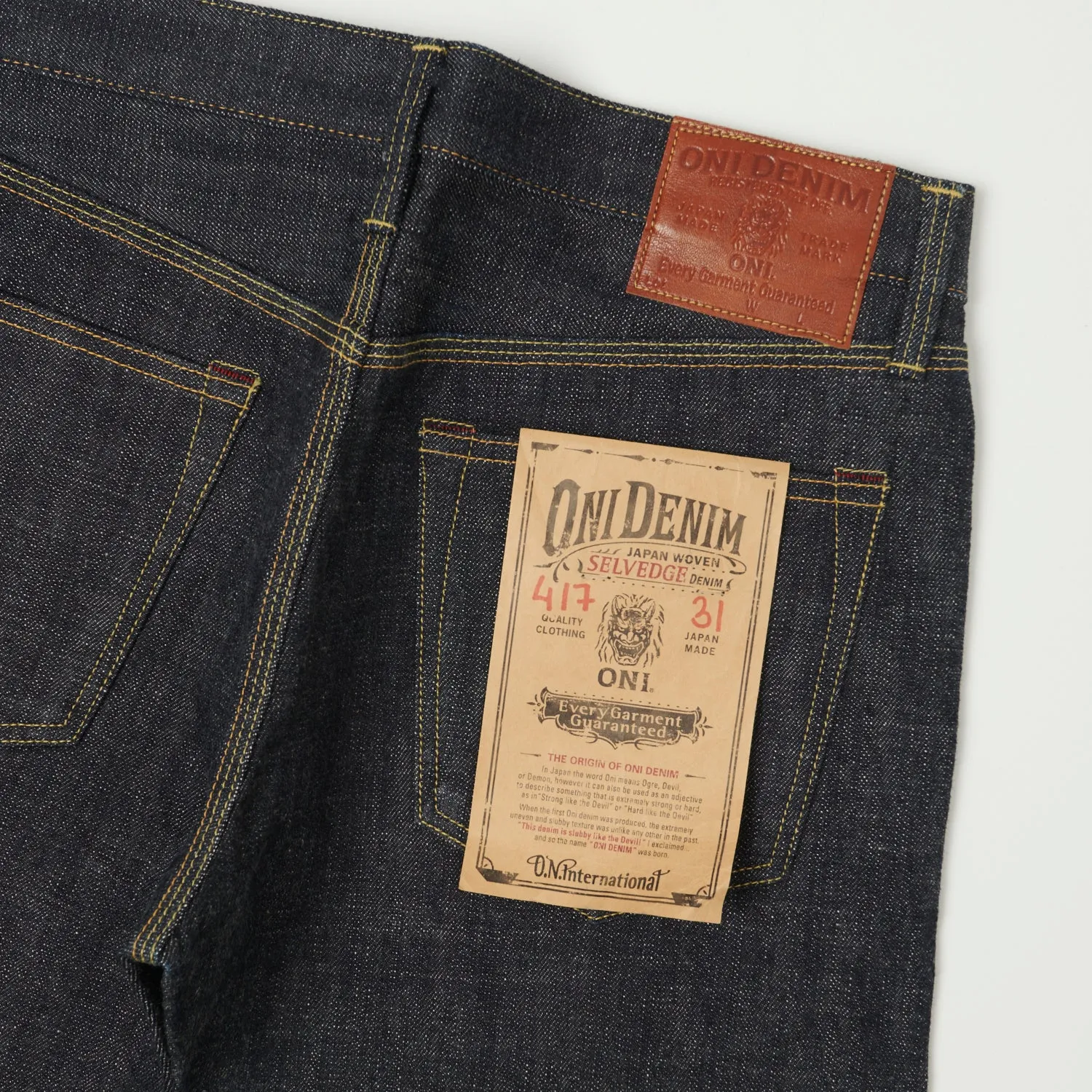ONI 417 14oz Slim Straight Jean - Raw