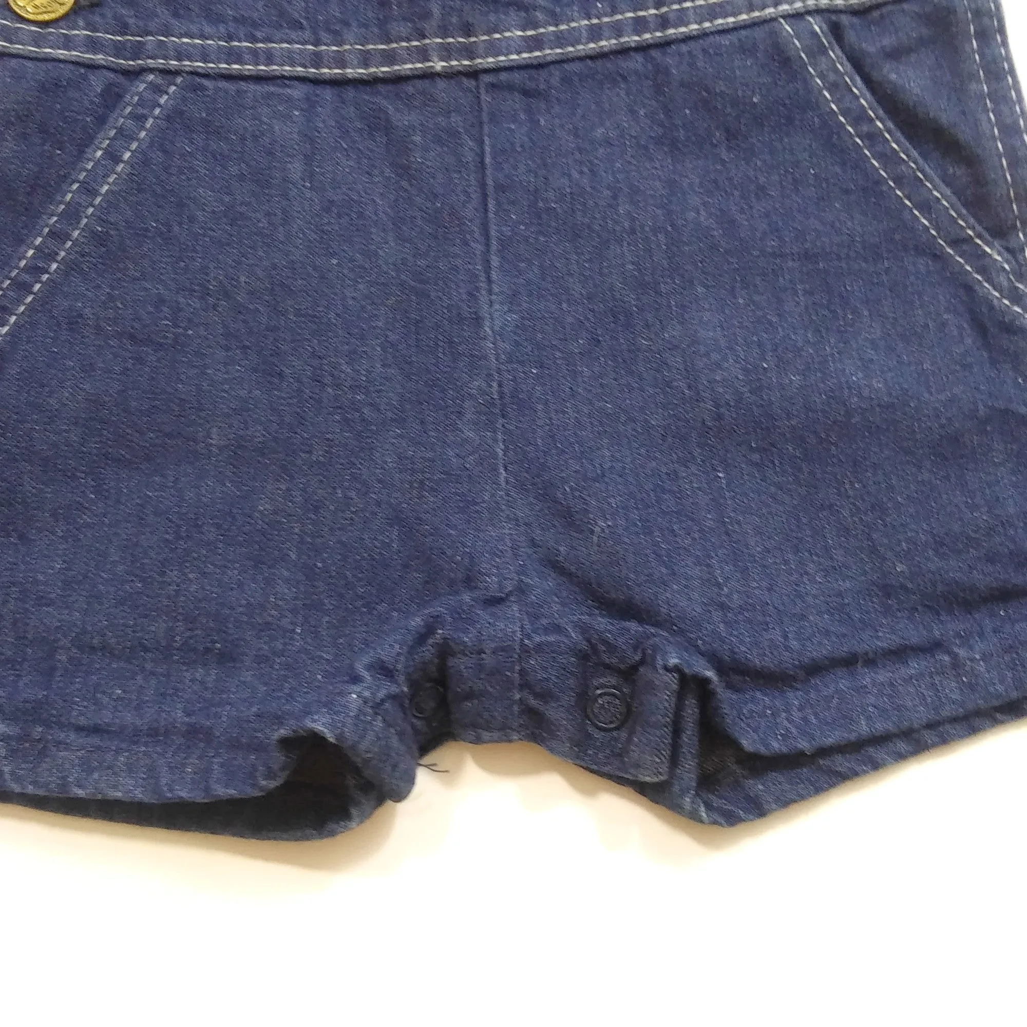 OshKosh B'gosh Toddler Unisex Girls/Boys Strap Overall Short Blue Jeans 12 Month