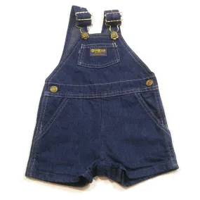 OshKosh B'gosh Toddler Unisex Girls/Boys Strap Overall Short Blue Jeans 12 Month