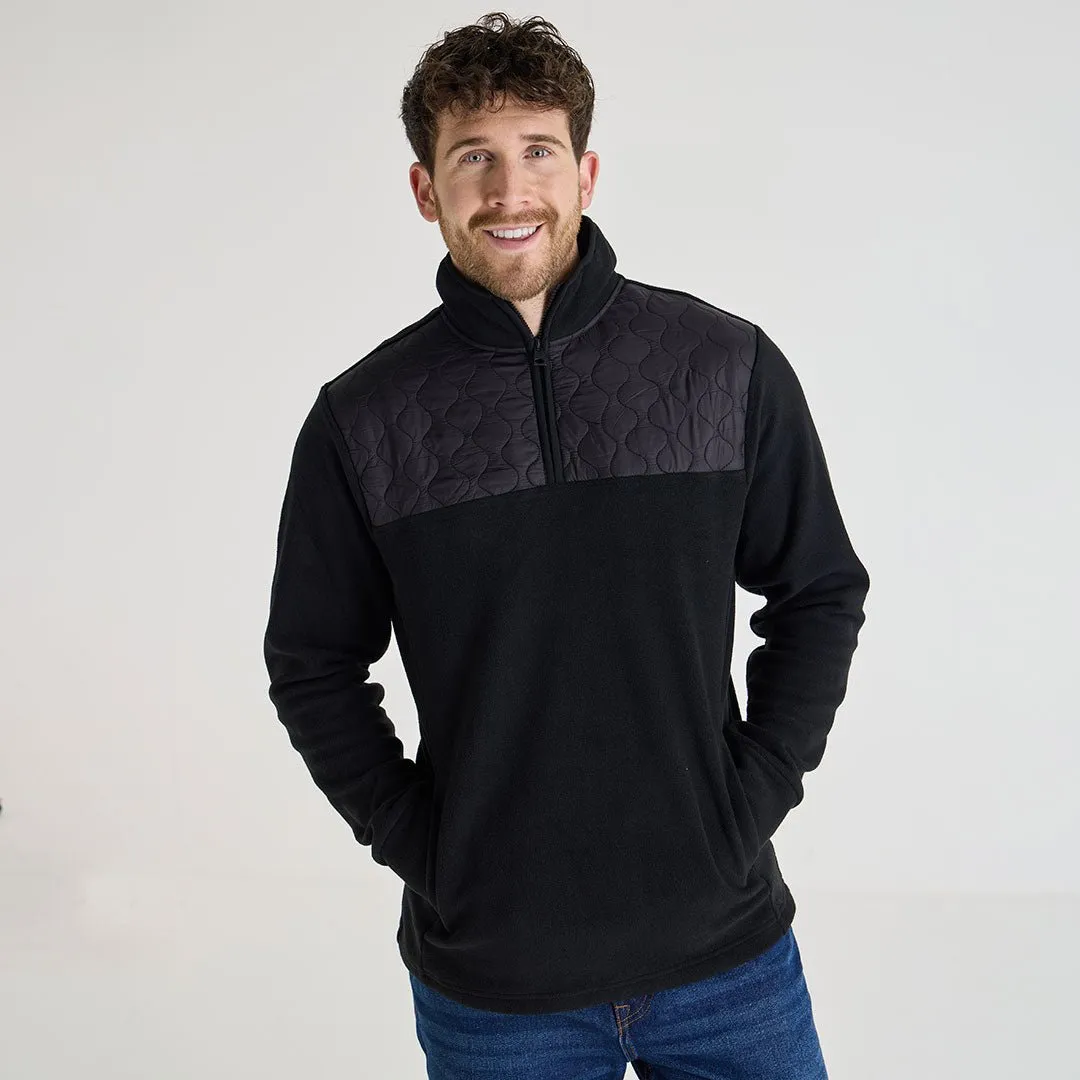Quilted Fleece - Black